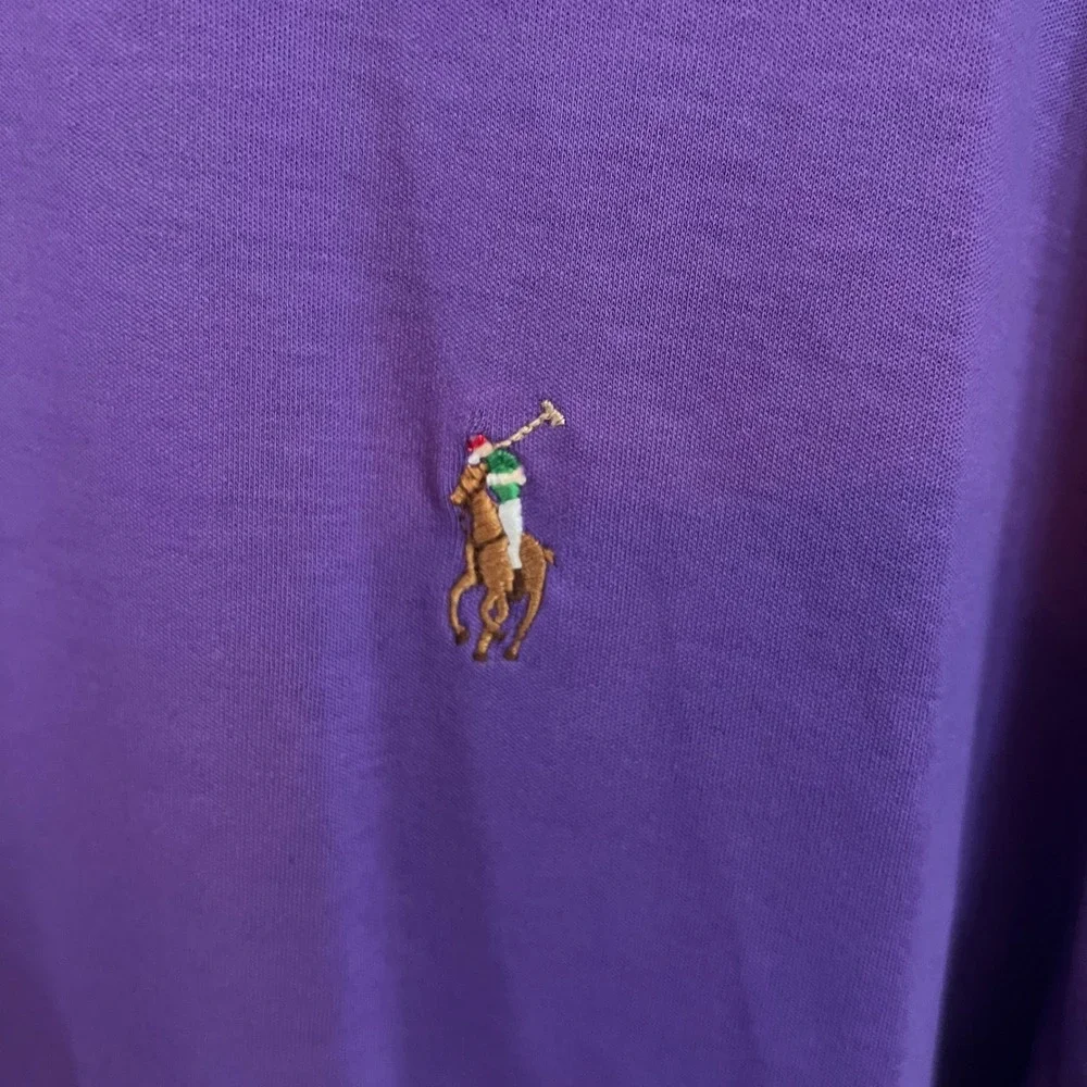 Polo Ralph Lauren Purple Pima Soft Touch Polo Shirt Mens XLT Extra Large Tall